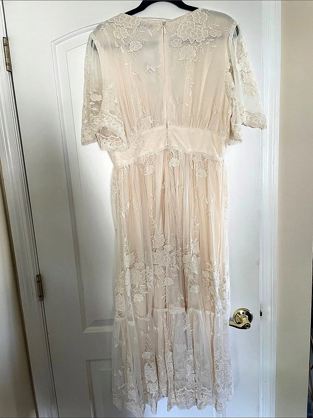 Baltic Born Clarisa Lace Midi Dress Floral Lace Midi Dress in Cream Size XL NWT - Picture 2 of 6